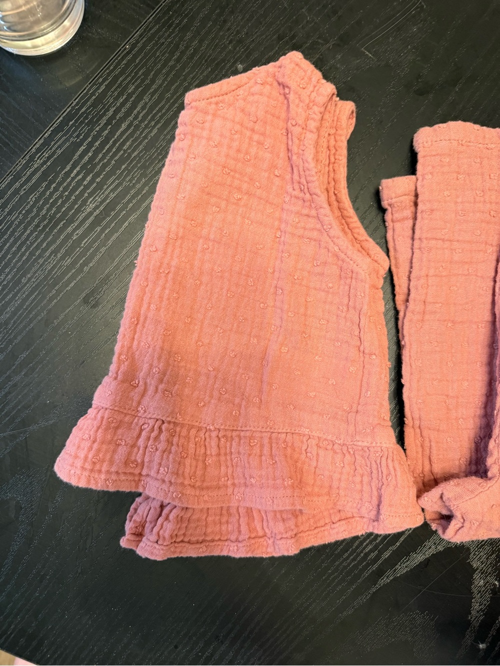 Rylee + Cru Dusty Rose Textured Cotton Shorts - Picture 2 of 5